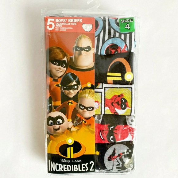 Disney Incredibles 2 Boys' Briefs Set + 2 Boxers - Picture 2 of 7